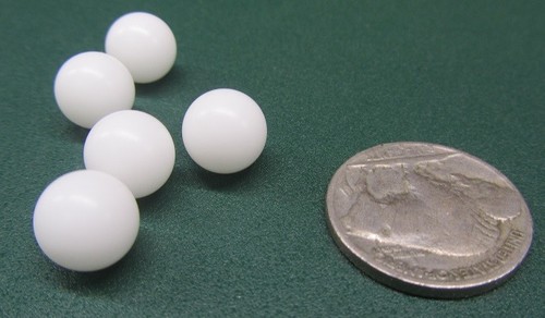 Palline in teflon PTFE - Sfera bianca (.375") 3/8" diametro, 40 pezzi - Foto 9 di 11