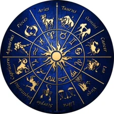 Zodiac Signs Round Circular Novelty Metal Sign 12" Home Garage Wall Decor