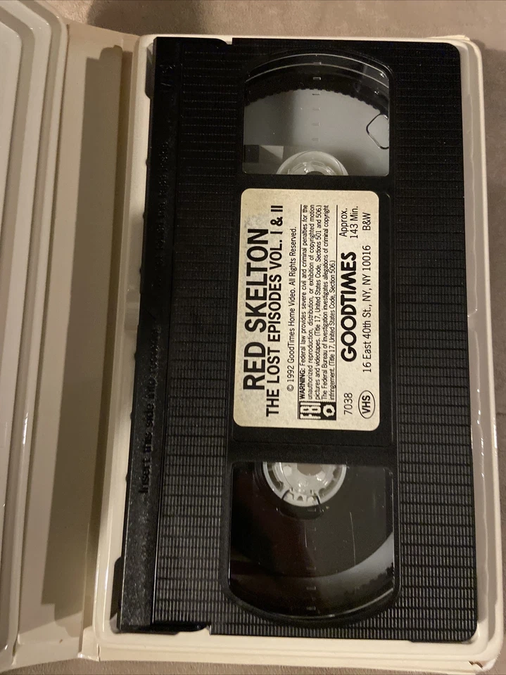 Red Skeleton the Lost Episodes Vol 1 & 2 VHS Movie Double Feature -Clamshell B&W - Image 4 of 4