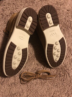 UGG Australia Mens Suede Boots Vestmar Chestnut Brown Leather Trim Size 10 Laced UGG Australia Men main image 4