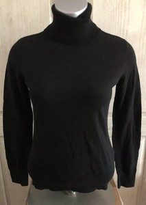 Chaps Women's Turtleneck Sweater Size S 100% Cotton Black Long Sleeve | eBay