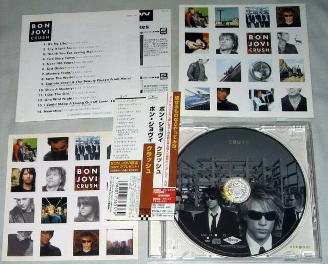 Bon Jovi Crush Japan Cd With Obi Sticker 2 Bonus Track Phcw1100 For Sale Online Ebay