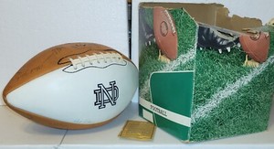 1968 Notre Dame team Signed Sonnett Football w/ Box & Air Pin, Joe Theismann.
