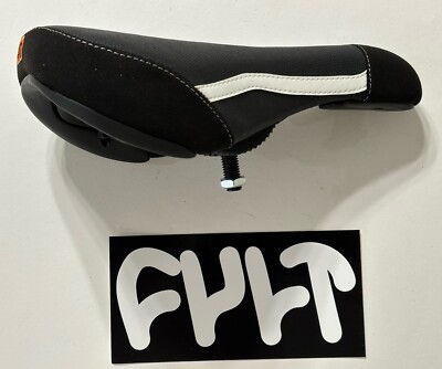 CULT VANS BMX  PRO BICYCLE SLIP ON SEAT BLACK & WHITE STRIPE