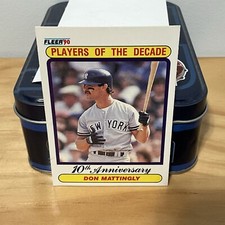 1990 Fleer Players Of The Decade Don Mattingly 626 NY Yankees Baseball Card 2F