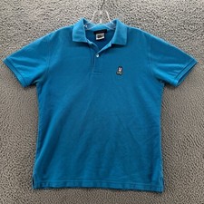 Psycho Bunny Polo Shirt Mens 3 Blue Pima Cotton Golfer Casual Short Sleeve