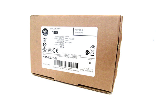 ALLEN BRADLEY 100-C37D01 CONTATTORE SER.C 100C37D01 NUOVO ECCEDENZA - Foto 1 di 2