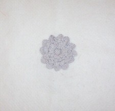 Crocheted Gray 4-Layered Mum Flower Applique Medium Quilting Sewing