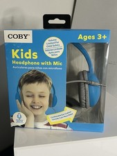 Coby Wired Kids Headphones with Microphone New Unopened Blue