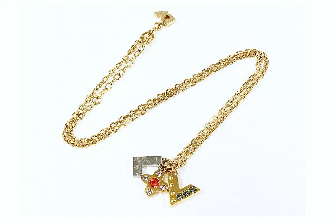 LOUIS VUITTON（LV） Collana LOUIS VUITTON M75421 Pandantif lettere d'amore popolare 8294.
