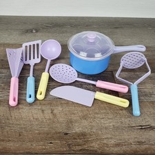 Childs Pretend Play Kitchen Pot Cooking Utensils Plastic Kids Toy