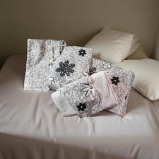 ALVI Bettwäsche Set weiß-grau-schwarz 4-teilig