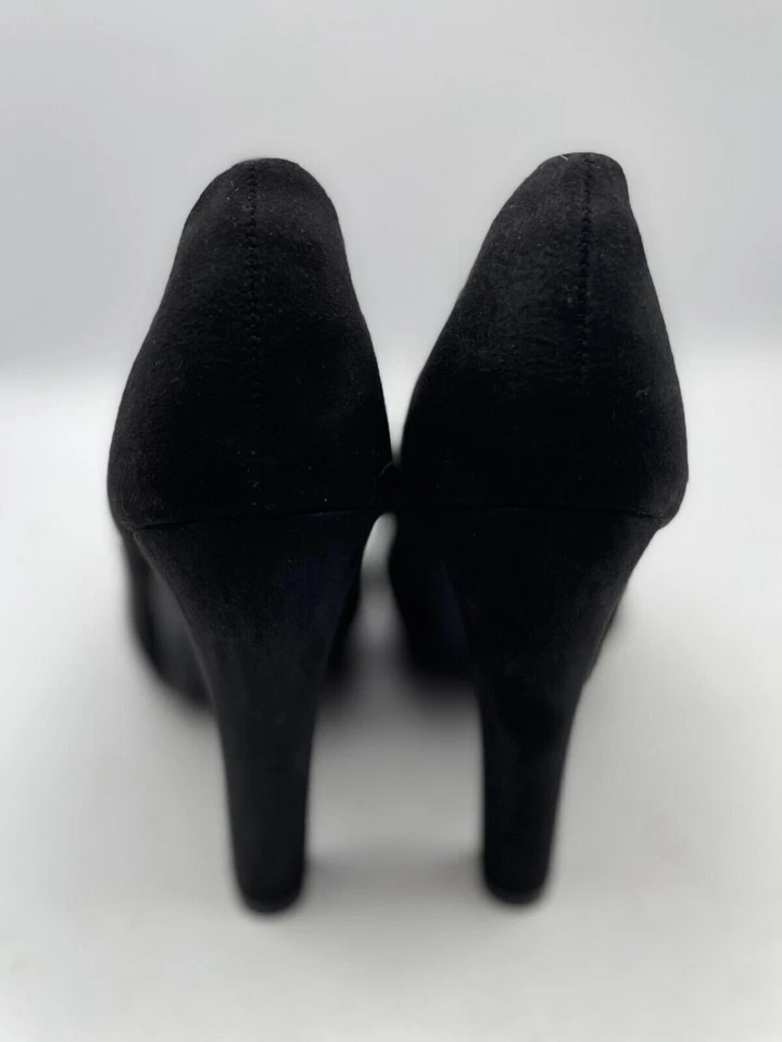 Torrid 16153661 High Pump Heels Women's Sz 6.5W Black Suede Round Toe Slip On - Image 3 of 4