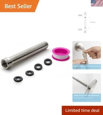 Elegant Brushed Nickel Shower Extension Arm, 6” with Advanced Sealing Technology