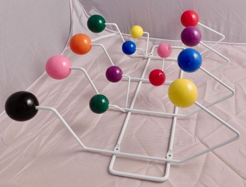 Mid Century Modern Style Bubble Ball bunte Aufhänger, Hutablage - Bild 2 von 6