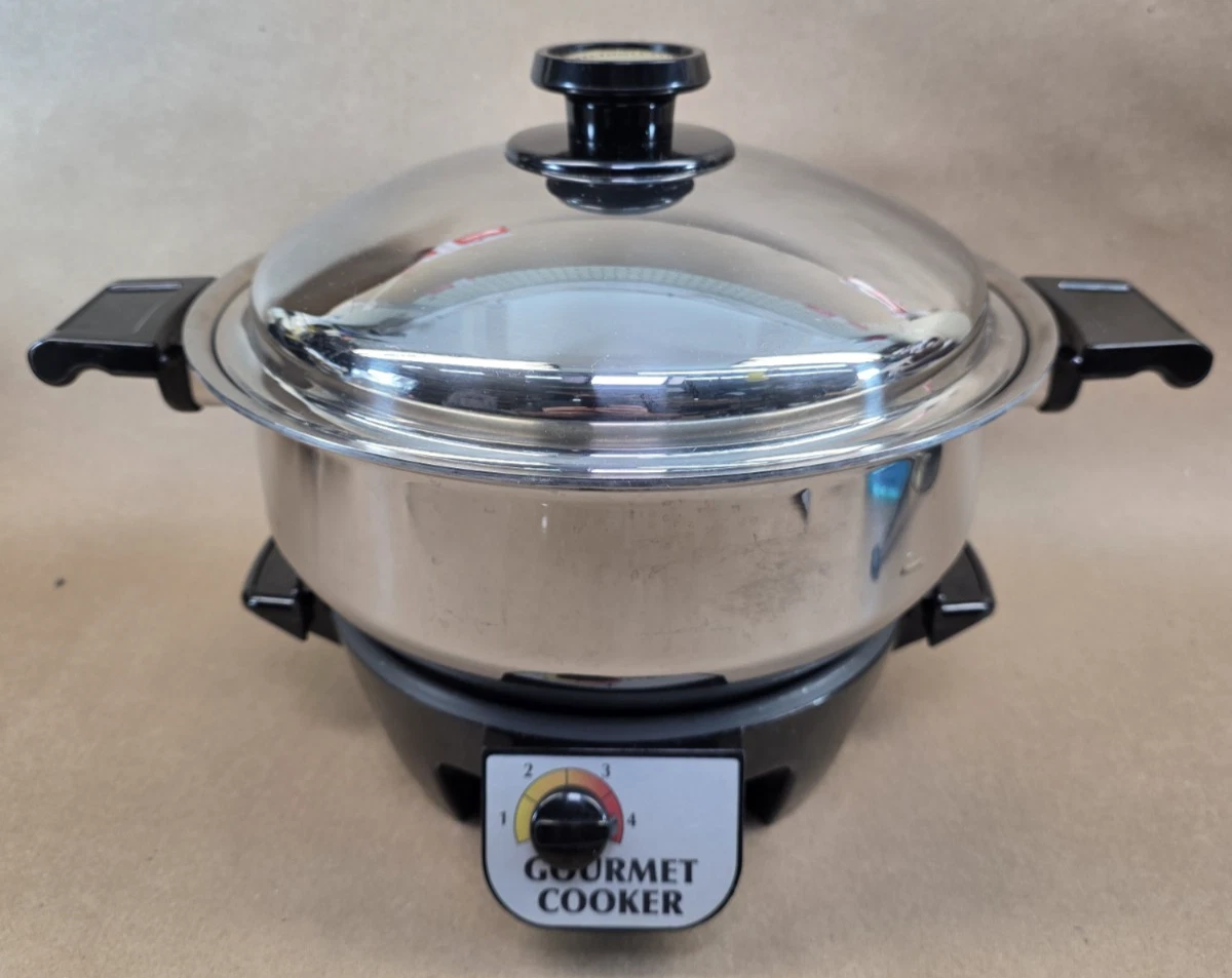 Kitchen Craft 6 Qt Dutch Oven Stainless Electric Slow Cooker Base/Pot SV001BA