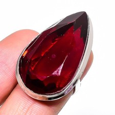 Mozambique Garnet Pear Shape Gemstone Adjustable Ring Handmade Awesome Jewelry