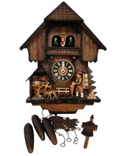 Albert Schwab Karlsruhe German Musical Swiss Movement Cuckoo Clock
