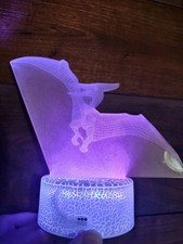 3D Acrylic LED 7 Color Night Light Touch Table Lamp Gift Pterodactyl Dinosaur
