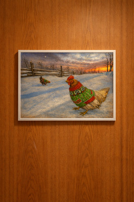 Counter Strike Chicken Oil Painting | CS2 Gaming Poster | CSGO Fan Art