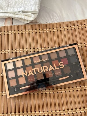 Profusion Cosmetics 21 Shade Eyeshadow Palette 2-Sets & Brush Nude/Chocolates