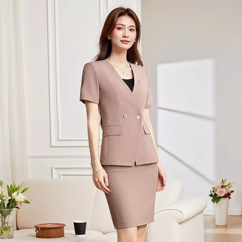 Tailleur Vintage FEDORA En Lin Rose - Veste Et Jupe Taille 38 - France - Très Bon état