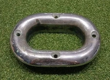 Vintage Heavy Oval Boat Hawse Pipe 4.25" x 6.25" Chrome Plated Bronze 