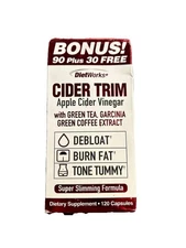 Cider Trim, Apple Cider Vinegar, 120 Capsules 06/2027