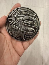 Harley Davidson 2016 Live To Ride Eagle Belt Buckle 3&rdquo; Biker Motorcycle