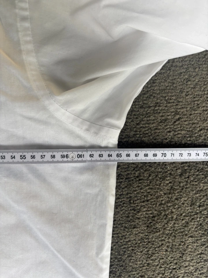 Camisa Esmoquin Formal Neil Allyn Hombres Talla Grande Blanca Algodón Manga Larga Abotonada Foto 2 de 4