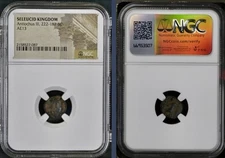 Ancient Greek 222-187BC Seleucid Kingdom NGC Certified Coin Antiochus III Apollo