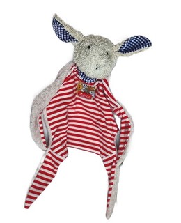 Sigikid Baby Schmusetuch Hase Hund Maus Schnuffeltuch rot weiß gestreift