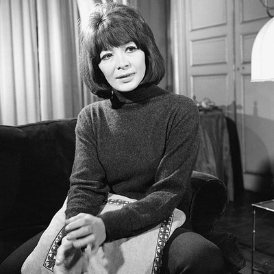 Juliette Greco during an interview realized at her home 1960s Historic Old Photo