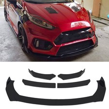 für Ford Fiesta VII Frontspoiler Stoßstange Lippe Stützstangen Glänzend Schwarz