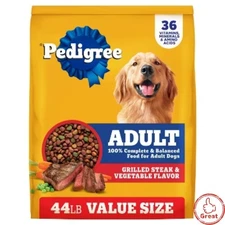 Pedigree Grilled Beef & Steak Flavor Adult Dry Dog Food - 44lbs