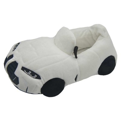 Creativity Racing Car Shaped Slippers Cartoon Plush Shoes Non-Slip Halloween Toy