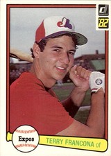 1982 Donruss Terry Francona RC Montreal Expos #627