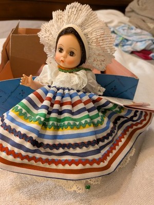 Vintage Madame Alexander 8'' Doll, Mexico #520 With Stand, Original Box