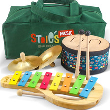 Stoie S Percussion Toddler Musical Instruments, Montessori Wooden Set of Musical
