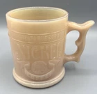 Whataburger Buffalo Nickel Coffee Cup Mug Butterscotch Vintage Milk Glass Mug