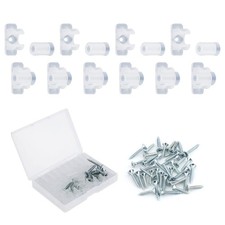 10 Pack False Front Cabinet Clips, with Screws Acrylic False Front Cabinet Drawe