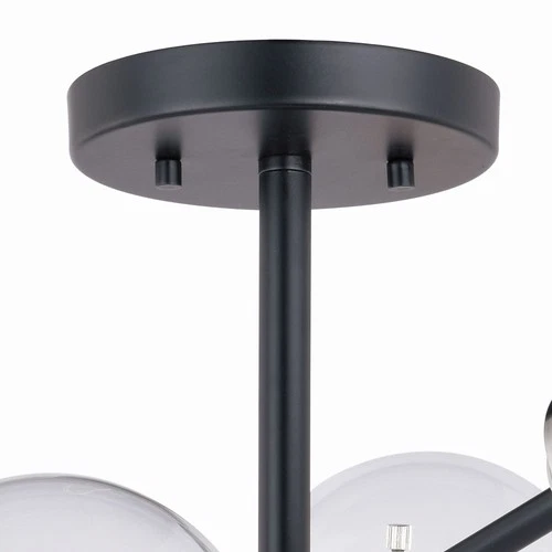 Orbit 6-Light Semi-Flush Mount in Industrial and Sputnik Style 12.25 Inches Tall - Picture 5 of 9