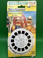 Vintage 1982 NOS Sesame Street View-Master 3D Reel Set - Series 1 - Visits Farm