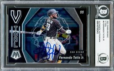 Fernando Tatis Jr. Auto Signed 2021 Panini Mosaic V Tool Card VT6 Padres Beckett