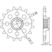 Ritzel P525 - Z15 (DIS.24508) Kawasaki 600 Ninja ZX-6R 98/01