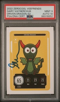 Veefriends Signed Driven Dragon TCG C&C AUTO PSA 9 Auto 10 Gary Vee Series 2