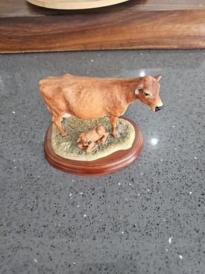 Border Fine Arts 2002 Jersey Cow and Calf Ornament Collectible Cow Breeds No Box
