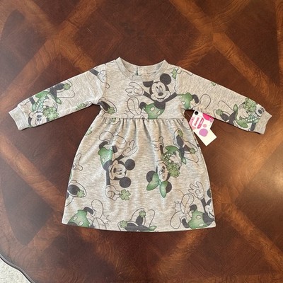 Disney Minnie Mickey Mouse St Patricks Day Skate Dress ~ 2T ~ NWT