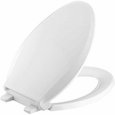 Kohler Layne Quiet-Close Elongated Antimicrobial Toilet Seat - White...