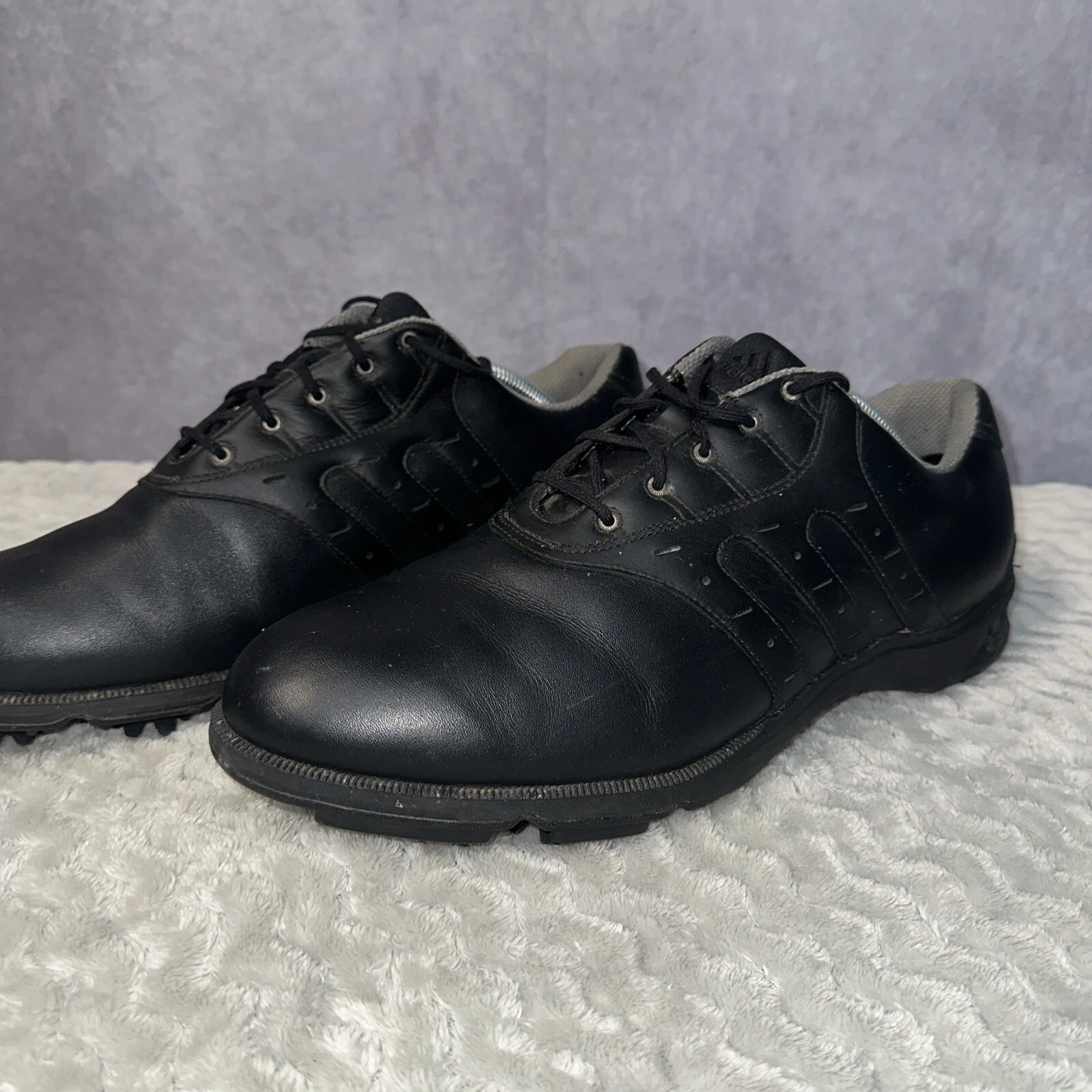 Scarpe da golf vintage Adidas EVN791003 Z_Traxion Oxford da uomo nere taglia 12